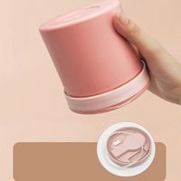 Boîte à lunch ronde de 450 ml, boîte à soupe portable, tasse à porridge avec couvercle pour enfants, boîte à bento en plastique, boîte à nourriture scellée pour étudiants