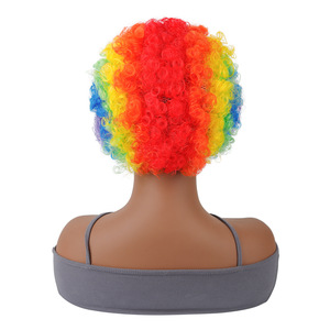 <span class=keywords><strong>Peluca</strong></span> de Pelo Sintético para Fiestas de Aficionados a la Copa Mundial 2026, Pelucas Coloridas Festivas, Divertidas Pelucas de <span class=keywords><strong>Payaso</strong></span> para Cosplay, <span class=keywords><strong>Peluca</strong></span> de Animadora para Estadios Europeos y Americanos - Product Image 3