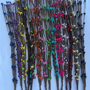 Ramas de vid artificiales con cuentas Siyi Crafts de 40 cm, 8 pares multicolor, para material de tejido de coronas. - Product Image 1