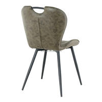 Chaise de salle à manger en cuir PU confortable dossier tufté chaise latérale sans bras pour cuisine moderne meubles de maison