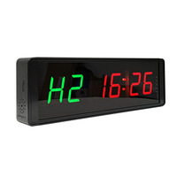 Temporizador Electrónico de Anillo Multimodo de 1.5 Pulgadas y 6 Dígitos para Fitness, Boxeo, Lucha, Entrenamiento, Competición, con Función de Cuenta Regresiva/Ascendente, Resistente al Agua, USB
