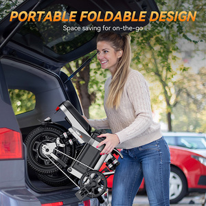 Bicicletta <span class=keywords><strong>Elettrica</strong></span> <span class=keywords><strong>Pieghevole</strong></span> 14" A12, Motore 48V 15Ah, Potenza di Picco 1000W, 28MPH, Batteria al Litio, Doppi Freni a Disco, 45KM/H, Acciaio ad Alto Tenore di Carbonio - Product Image 5