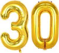 Or Big Giant Jumbo Number 18 20 30 35 40 50 60 Feuille Mylar Ballons pour Fête D'anniversaire Fournitures Anniversaire Événements Décorations