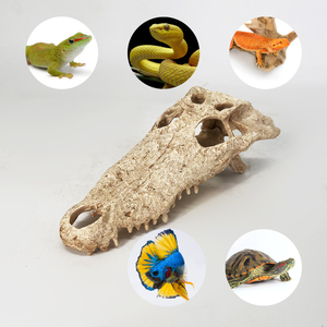 حجم صغير من الزواحف أجوف زينة الزواحف مخبأ الموائل الأسماك الروبيان كهف السباحة - Product Image 6