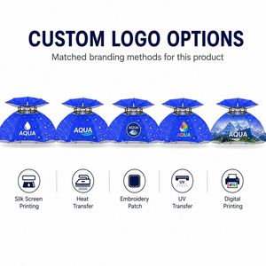 Sombrero Paraguas de Doble Capa para Pesca, Paraguas Plegable para Usar en la Cabeza con Manos Libres, Protección UV contra Sol y Lluvia, Venta al por Mayor - Product Image 2