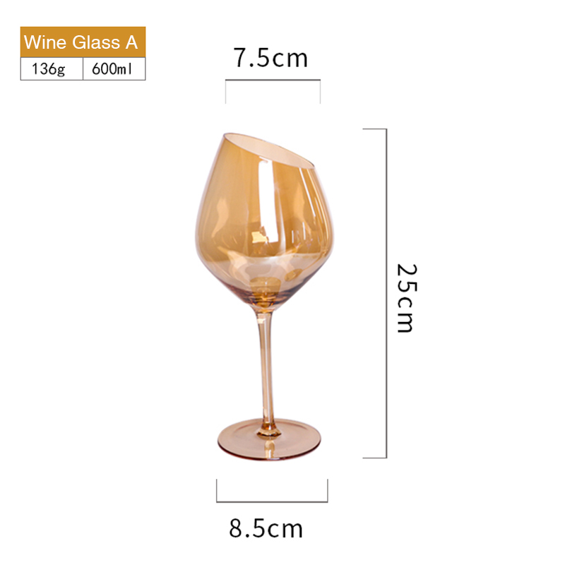 Bicchiere da vino ambrato