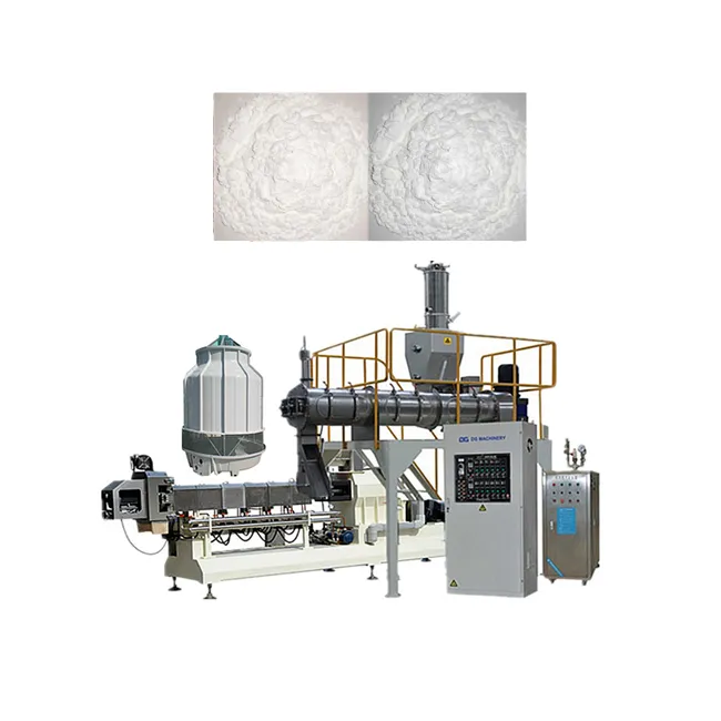 Double Screw Extruded pregelatinization modified starch extruder machine/Extrusion oil drill modification starch production line