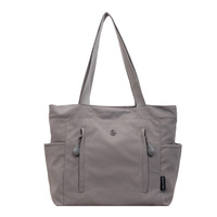 Tas Kanvas Warna Solid - Tas Selempang Wanita Berkapasitas Besar yang Cocok dengan Segala Gaya Tas Jinjing yang Dapat Dibawa dengan Tangan
