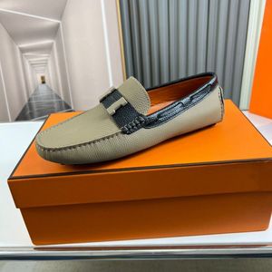 Mocassini da Uomo in Vera Pelle, <span class=keywords><strong>Scarpe</strong></span> Slip-on con Suola in <span class=keywords><strong>Gomma</strong></span> Antiscivolo, <span class=keywords><strong>per</strong></span> Lavoro, Casual, Guida, Pendolarismo, Viaggi e Appuntamenti - Product Image 5