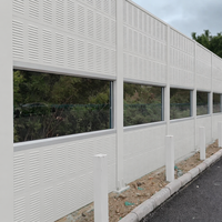 Barrière acoustique en acier galvanisé de 50 mm, barrière anti-bruit pour autoroute avec revêtement résistant aux intempéries