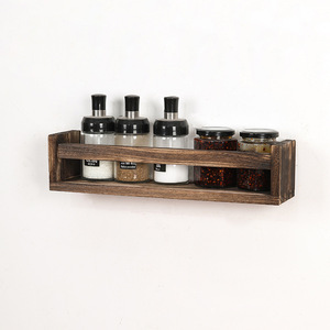 ชั้นวางของติดผนังไม้ชั้นเดียวสีธรรมชาติสำหรับชั้นวางโชว์ในครัว - Product Image 4