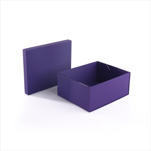 Caja plegable personalizada púrpura al por mayor, tapa separada, materiales reciclados, laminado mate, papel de impresión en relieve, CAJA PLEGABLE impresa - Product Image 6