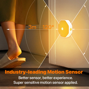 360 °   Lampe à détecteur de mouvement automatique, lumière LED à intensité variable, rechargeable, magnétique, pour la nuit, murale, pour armoire de cuisine - Product Image 3