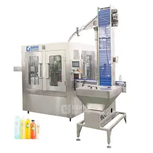 Full automatic small bottle juice filling and capping packaging machine fruit juice making processing plant