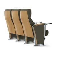 Chaise de cinéma, de théâtre et d'auditorium, garantie 5 ans, chaises d'auditorium avec tissu ignifuge et cadre en acier antirouille