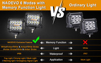 Barre lumineuse LED de 4 pouces pour Cherokee Wrangler Offroad 4x4 Truck SUV 12V 24V IP68 Étanche Lumière de travail LED ambre