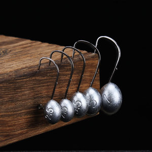 Hameçons plombés micro-jig à double ardillon pour la pêche au bar en réservoir et en étang, 50 pièces - Product Image 1