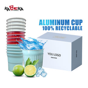 Vasos Desechables de Aluminio Clásicos Personalizados para Fiestas, Ecológicos, Ligeros, para Bebidas Frías, Cerveza, Cola, Campamentos al Aire Libre - Product Image 4