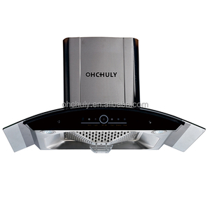 Campana de <span class=keywords><strong>cocina</strong></span> de Vidrio Curvo montada en la pared, campana extractora de <span class=keywords><strong>Cocina</strong></span> eléctrica, <span class=keywords><strong>Extractor</strong></span> de chimenea para el hogar - Product Image 4