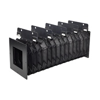 RUIAO Cache-soufflets CNC HGR25 en tissu nylon de protection avec plaque de connexion en acier Q235, résistant à la poussière, à l'eau, à l'huile et au feu