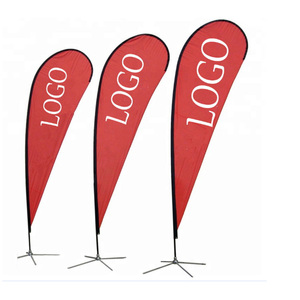 Popular Custom Picture Advertising Feather square Teardrop Flag for Kpop Support Sport Event