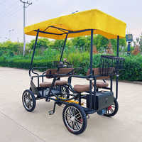 Nouveau Design Vélo Quad Double de Tourisme Tandem Quatre Places