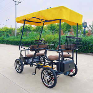 Nouveau Design Vélo Tandem Quatre Places Double Quadricycle pour Visites Touristiques - Product Image 6