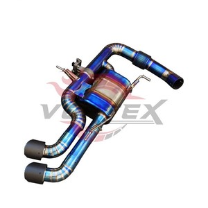 Kit d'échappement Vortex Titanium Valvetronic compatible avec BMW i8 1.5T 2014-2024, silencieux de performance racing, système Pie-cut Burned Blue. - Product Image 3