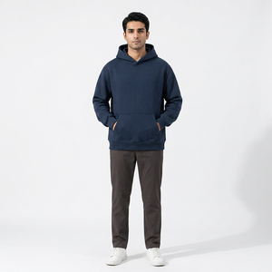 Sudadera con Capucha Personalizable 100% Algodón para Hombre, Estilo Casual, Otoño/Invierno, Tallas Grandes, Transpirable, Secado Rápido, Diseño Vintage con Cierre - Product Image 1