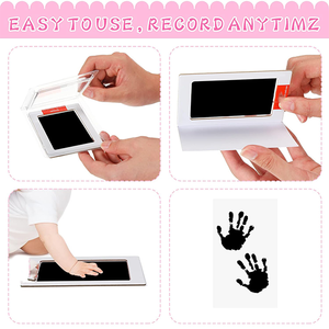 Venda quente por atacado de 16 cores diferentes de kits de pegadas e dedos sem tinta não tóxicos para animais de estimação e bebês - Product Image 6