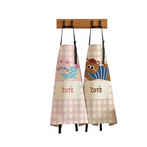 Grembiule da cucina con tasca e design a collo, in poliestere, impermeabile e antimacchia, con simpatici animali. - Product Image 1