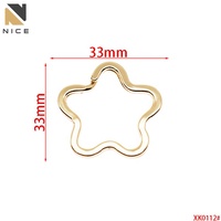 Grosir cincin kunci belah bintang logam tas tangan dompet Promosi cincin gantungan kunci Logo kustom cincin kunci datar warna-warni untuk tas kulit