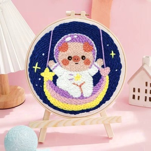 Kit de broderie au poinçon sans cadre sur le thème des animaux, peinture au fil, artisanat fait main, broderie au point de croix, cadeau - Product Image 6