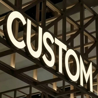 Letras de Canal LED con Iluminación Frontal Personalizadas, Multicolor, Acrílico en Relieve 3D, Grado Comercial, IP54, Impermeables, DC/Transformador, para Tiendas