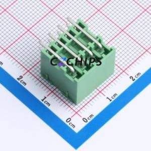 DB2ERHB-3.81-2*4P-GN Plug-in Terminal Block Bent Lead Through Hole,P=3.81mm Board-to-Board / Socket - Closed 2x4P 3.81mm Green - Product Image 2
