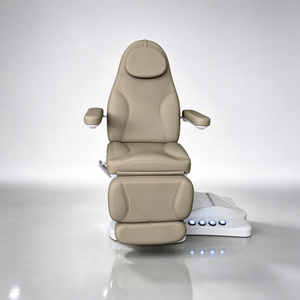 Moderna Camilla Eléctrica Negra de 3 Motores, Reclinable, para Exámenes Médicos, Tatuajes, Spa, Masajes, Cosmética y Tratamientos Faciales - Product Image 4