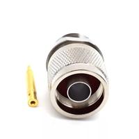 Conector de soldadura RF coaxial de enchufe macho tipo N de alta calidad para herramientas de ensamblaje de cables 141RG402