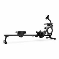 Vente en gros Rameur d'intérieur manuel pour fitness à domicile avec moniteur électronique, support de téléphone et sangles de pied réglables
