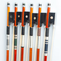 Archet de violon professionnel en pernambuco pour orchestra, taille 4/4, avec accastillage en argent pur, pour violino arco