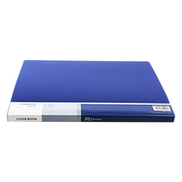 Carpeta de Presentación A5 de 20 Bolsillos, Impermeable y Ecológica, con Cubierta de Plástico Azul