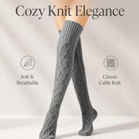 Großhandel Herbst Winter Damen Atmungsaktive Overknee-Beinwärmer Röhrensocken Indoor Mode Lässige Gestrickte Socken