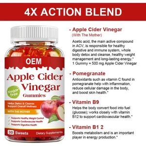 Gomitas de Vinagre de Sidra de Manzana en Oferta, Vitaminas <span class=keywords><strong>B</strong></span> y Fibra para el Bienestar, Apoyo a la Salud Intestinal, Suplemento de Vitaminas del Complejo <span class=keywords><strong>B</strong></span> y Fibra - Product Image 2