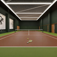 Sol de terrain de padel Laikeman de qualité supérieure, rembourré, épaisseur 3 mm, écologique, intérieur/extérieur, surface composite acrylique PVC stable, sport