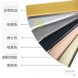 Plinthe en alliage d'aluminium 4cm 6cm 8cm, plinthe en acier inoxydable, garniture d'angle murale pour carrelage, panneaux et planches murales métalliques - Product Image 3