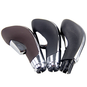 PQY Car Gear <b>Shift</b> <b>Knob</b> Leather Automatic Black Brown Ergonomic For Buick Models - Product Image 1