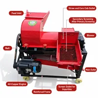 Machine à battre les céréales électrique multifonctionnelle, avec nettoyage par le vent et criblage pour maïs, soja, riz, blé, sorgho