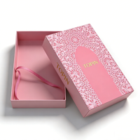Boîte cadeau rigide en carton kraft de luxe, pliable, magnétique, avec logo personnalisé imprimé, pour bijoux