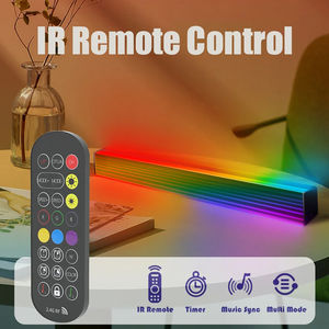 Lampe d'ambiance de bureau LED RGB avec télécommande Bluetooth, rythme musical, veilleuse, miroir, lampe décorative pour salle de jeux et TV - Product Image 4