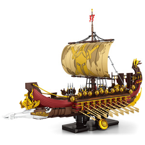 Reobrix Spartan Warship <b>Building</b> Blocks 66104 Educational Toy <b>Model</b> Assembly Kit for Kids Age 8 13 Years - Product Image 1