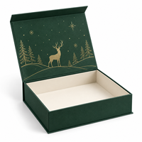Boîte cadeau magnétique de Noël personnalisée écologique, emballage en papier rigide de luxe avec logo pour cadeaux d'entreprise, coffrets de beauté, bougies